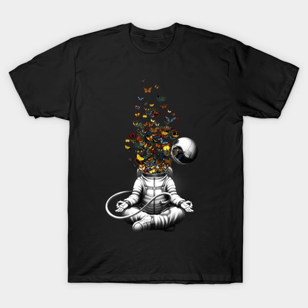 Release - Meditation Butterfly Collage T-Shirt by Tobe_Fonseca